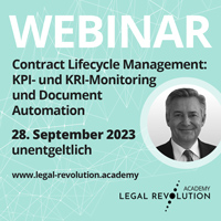 Webinar 28.09.23: Contract Lifecycle Management: KPI- und KRI-Monitoring und Document Automation